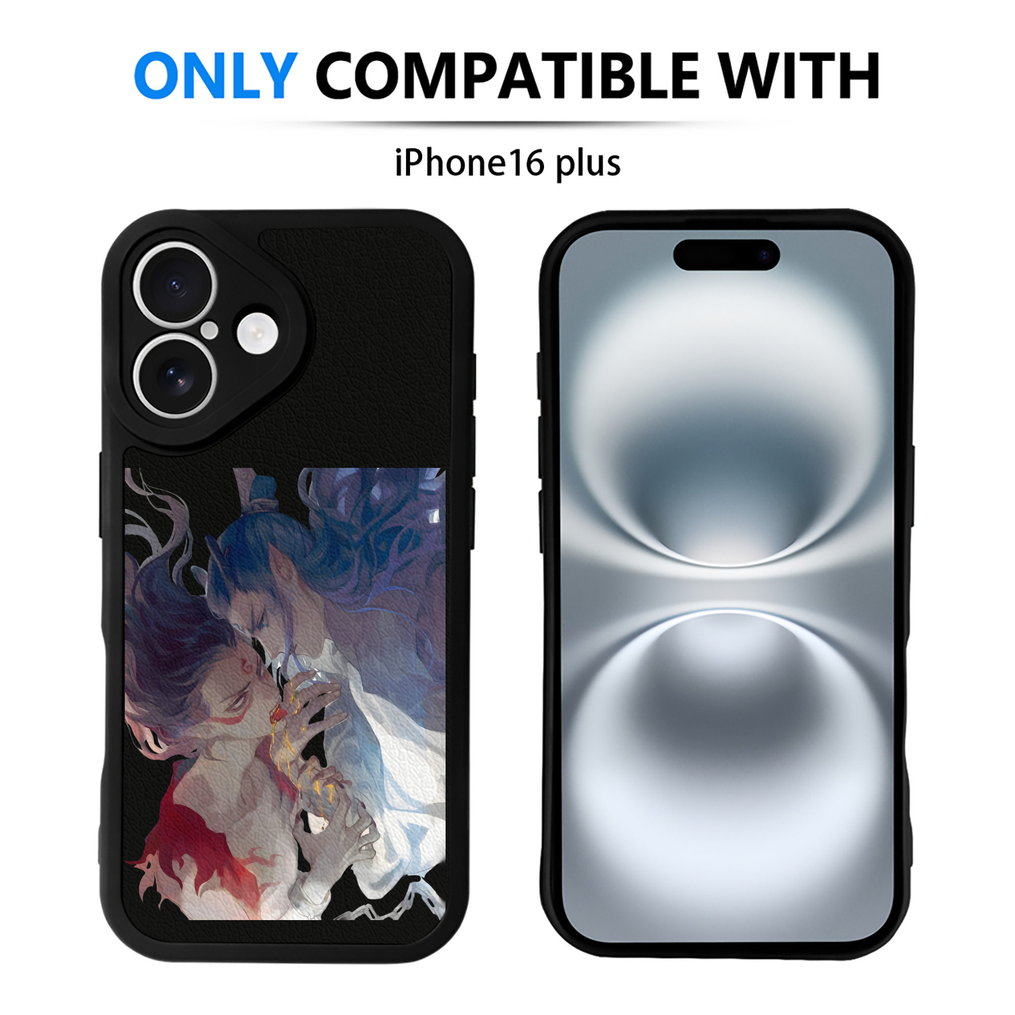 （画像用） Ne Zha 2 ナタ 魔童の大暴れ 【iPhone 16シリーズ対応】シリコンスマホケース（レザー調） 材質：シリコン